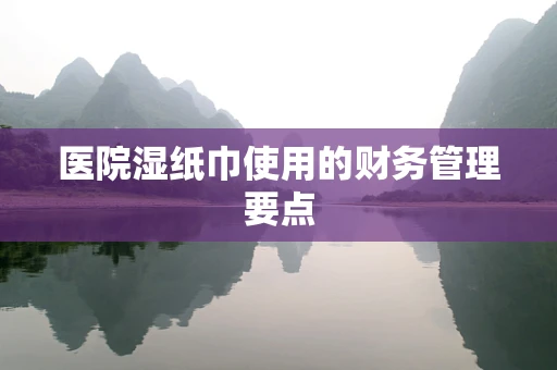 医院湿纸巾使用的财务管理要点