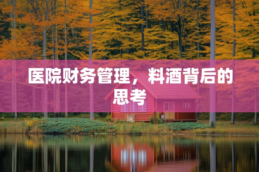 医院财务管理，料酒背后的思考