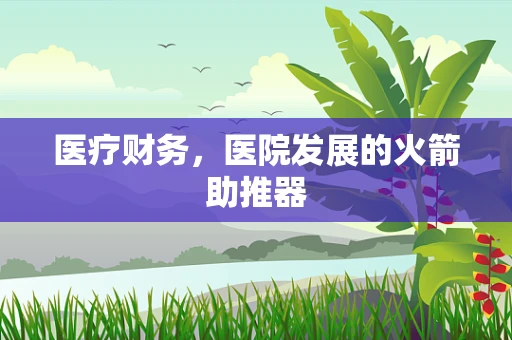医疗财务，医院发展的火箭助推器