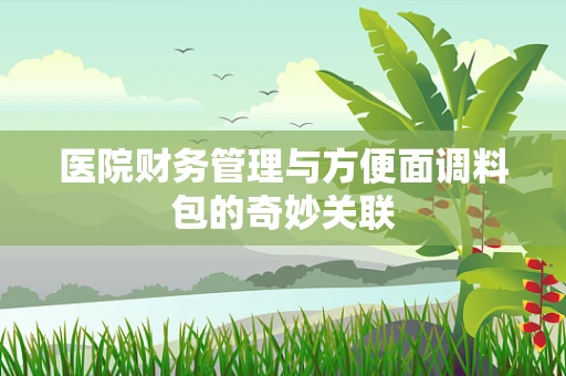医院财务管理与方便面调料包的奇妙关联