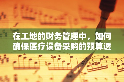 在工地的财务管理中，如何确保医疗设备采购的预算透明与高效？