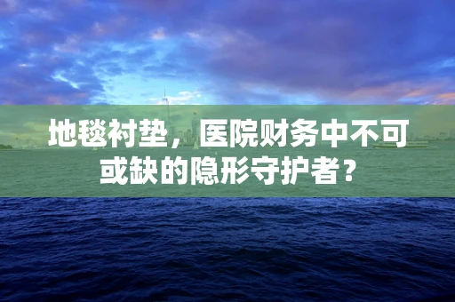 地毯衬垫，医院财务中不可或缺的隐形守护者？