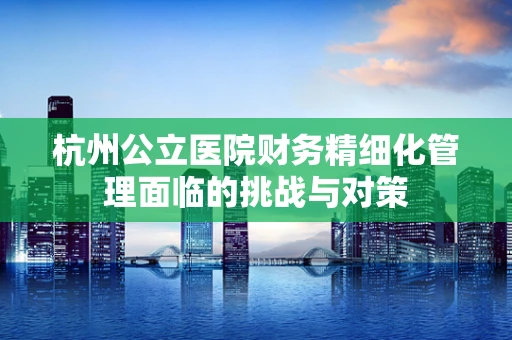 杭州公立医院财务精细化管理面临的挑战与对策