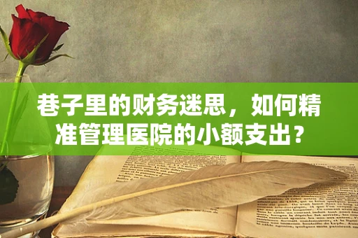 巷子里的财务迷思，如何精准管理医院的小额支出？