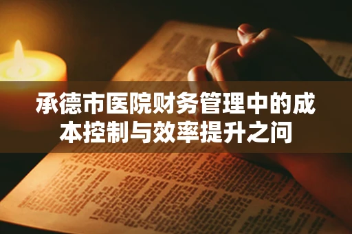 承德市医院财务管理中的成本控制与效率提升之问