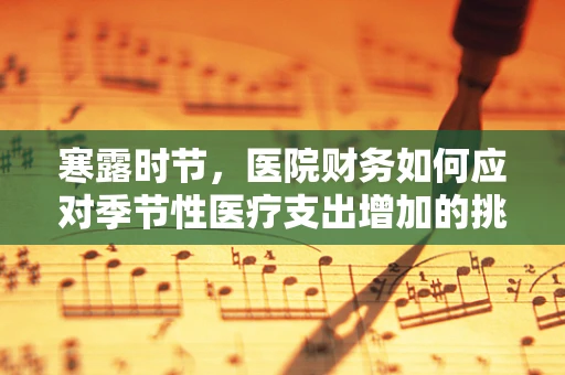 寒露时节，医院财务如何应对季节性医疗支出增加的挑战？