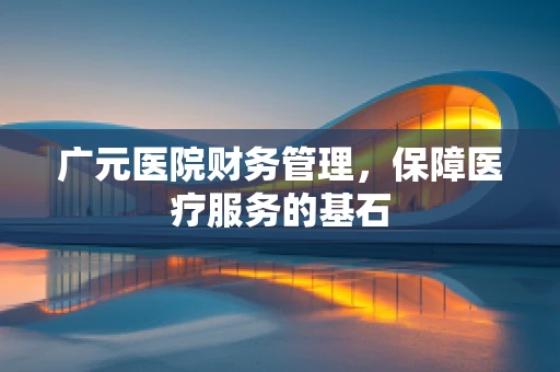 广元医院财务管理，保障医疗服务的基石