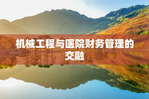 机械工程与医院财务管理的交融