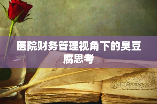 医院财务管理视角下的臭豆腐思考