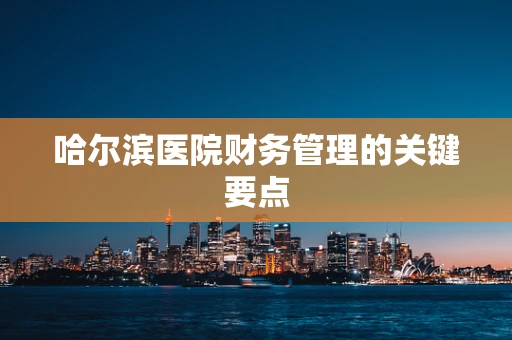 哈尔滨医院财务管理的关键要点