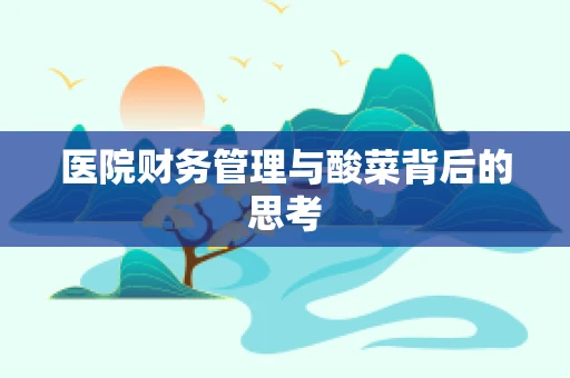 医院财务管理与酸菜背后的思考