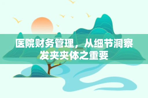 医院财务管理，从细节洞察发夹夹体之重要