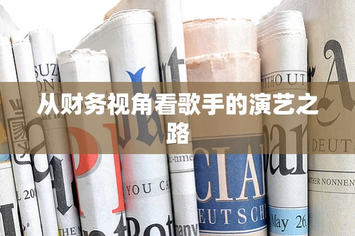 从财务视角看歌手的演艺之路