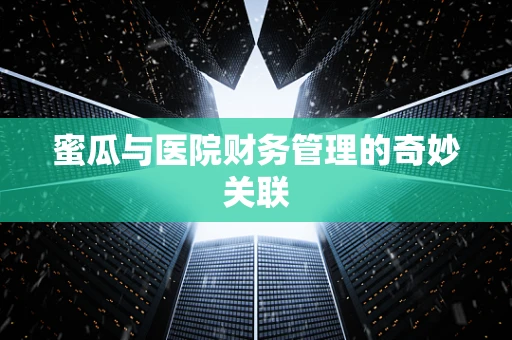 蜜瓜与医院财务管理的奇妙关联