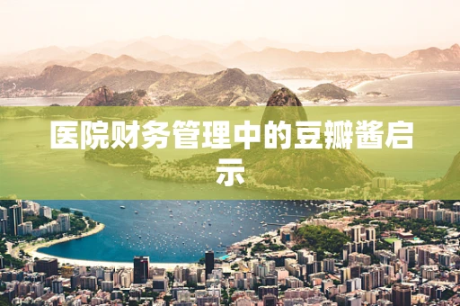 医院财务管理中的豆瓣酱启示