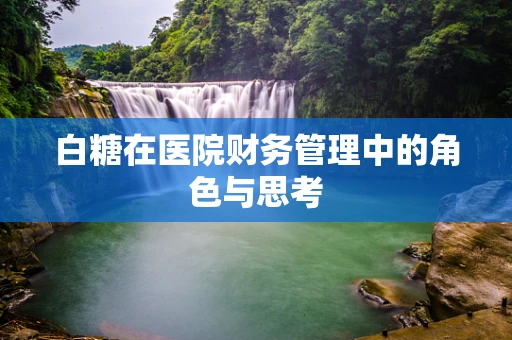 白糖在医院财务管理中的角色与思考