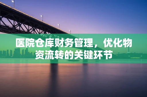 医院仓库财务管理，优化物资流转的关键环节
