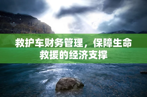 救护车财务管理，保障生命救援的经济支撑