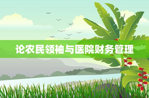 论农民领袖与医院财务管理