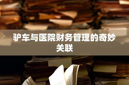 驴车与医院财务管理的奇妙关联