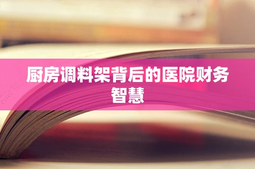 厨房调料架背后的医院财务智慧