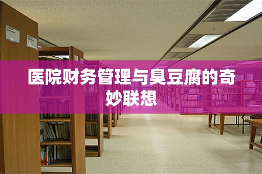 医院财务管理与臭豆腐的奇妙联想