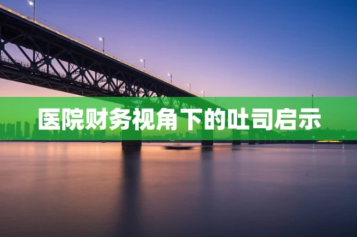 医院财务视角下的吐司启示